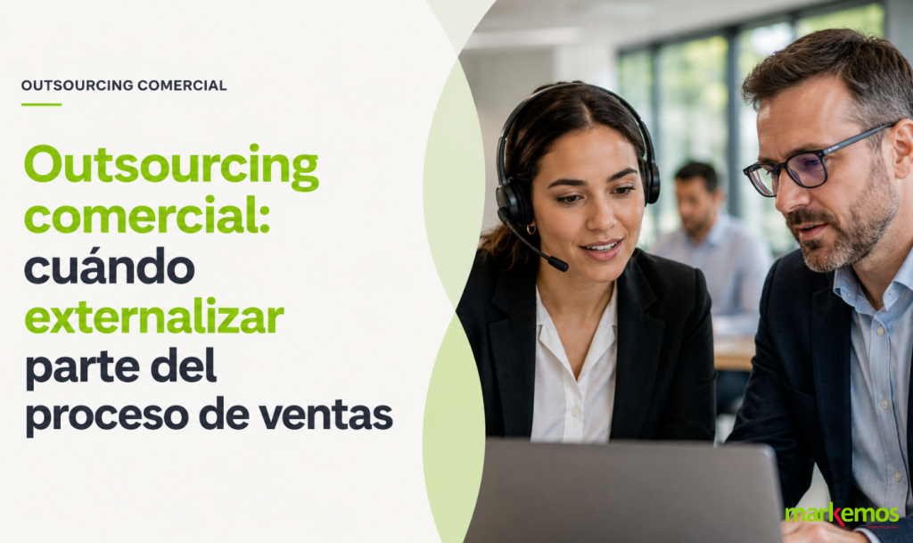 Profesionales coordinando un servicio de outsourcing comercial para reforzar el proceso de ventas.